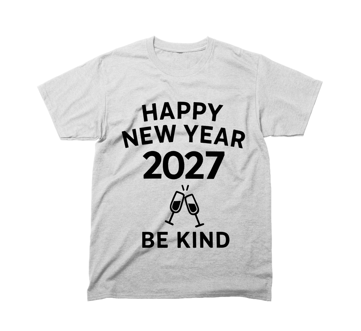 happy new year 2027 wine glasses t-shirt – cheers