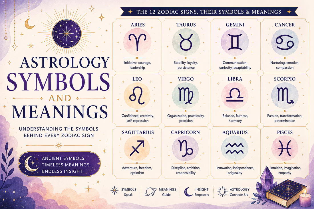 Astrology Symbols and Meanings chart