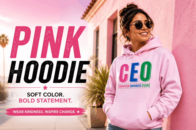 pink hoodie