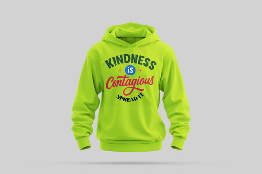 Kindness Is Contagious Lime Green Hoodie