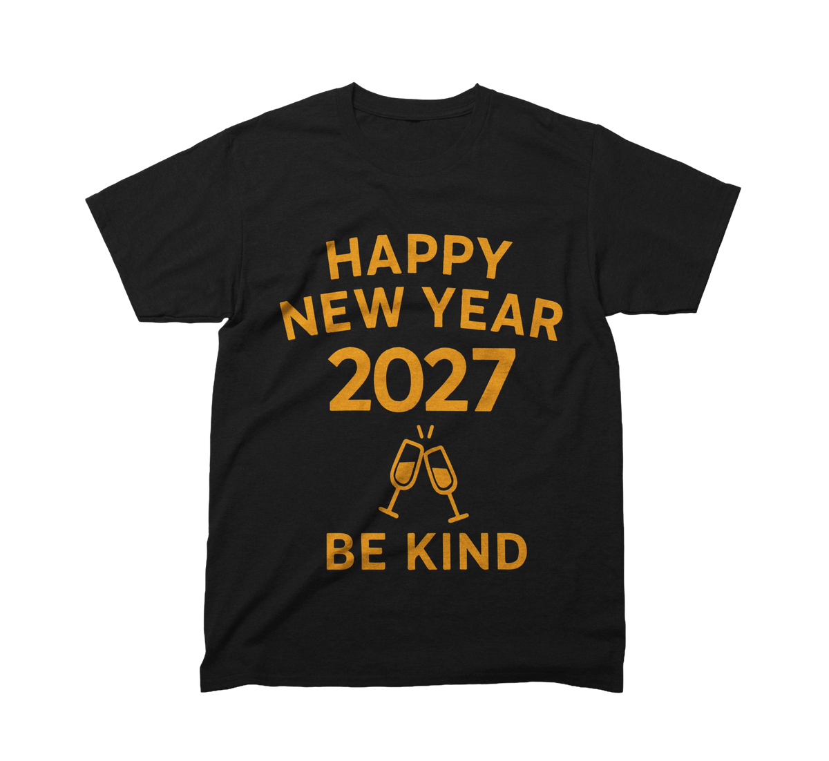 happy new year 2027 wine glasses t-shirt – cheers