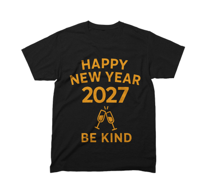 Happy New Year 2027 Wine Glasses T-Shirt – Cheers