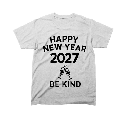 Happy New Year 2027 Wine Glasses T-Shirt – Cheers