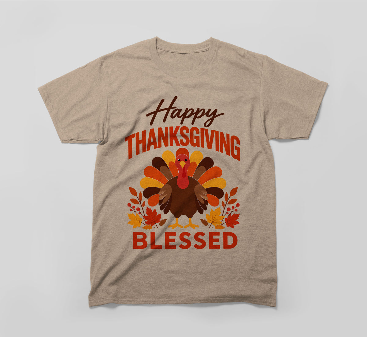happy thanksgiving blessed t-shirt – thankful & blessed