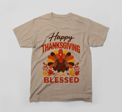 Happy Thanksgiving Blessed T-Shirt – Thankful & Blessed