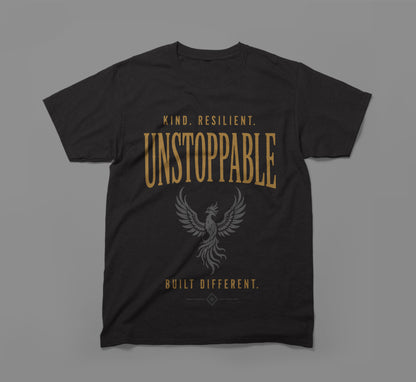 Kind. Resilient. Unstoppable. Built Different T-Shirt