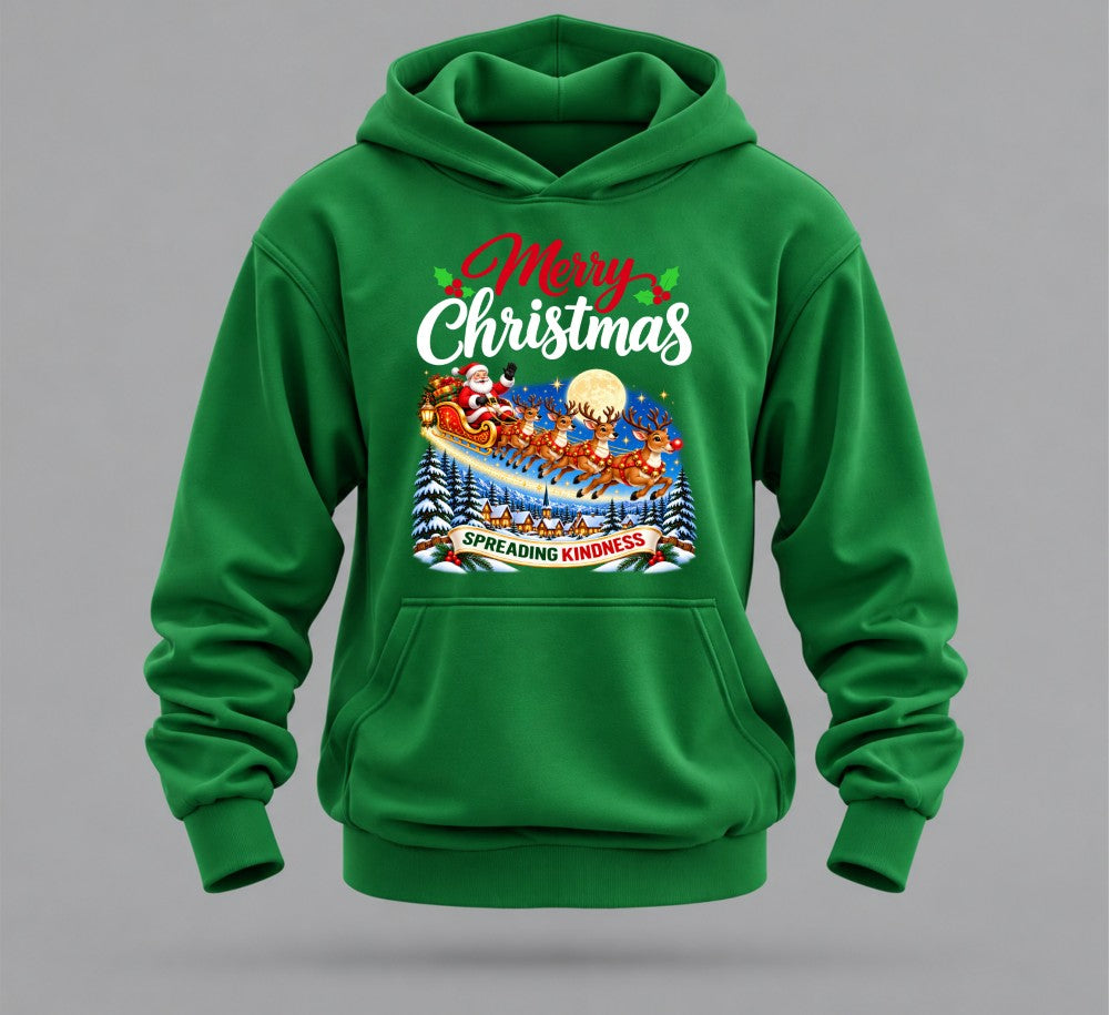 merry christmas hoodie – santa spreading kindness