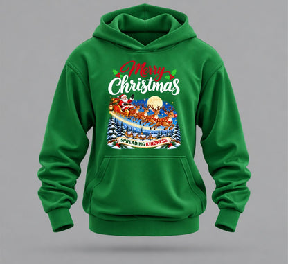 Merry Christmas Hoodie – Santa Spreading Kindness