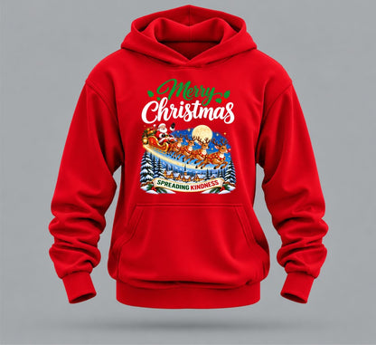 Merry Christmas Hoodie – Santa Spreading Kindness