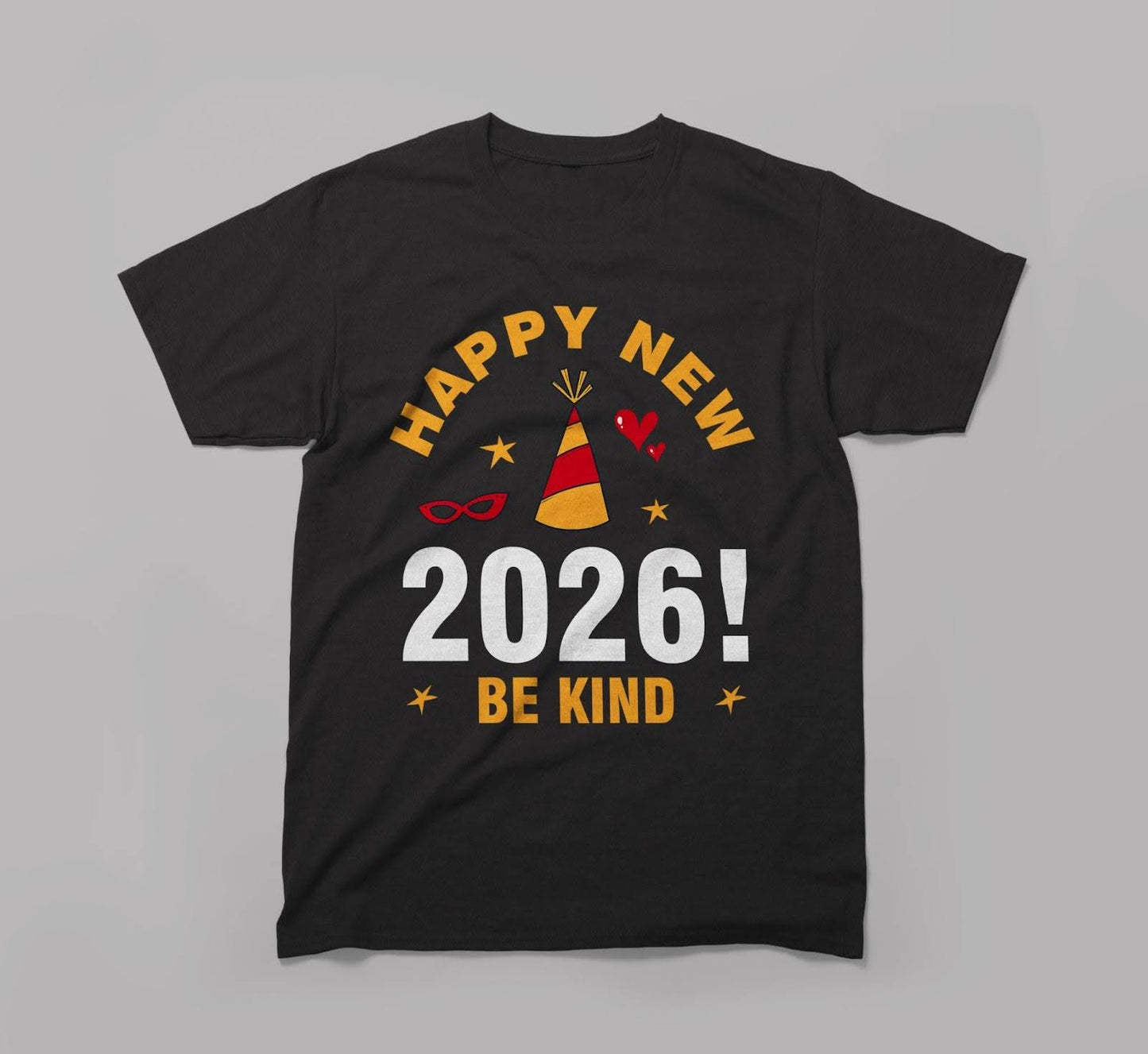 happy new year 2026 white (party icons)