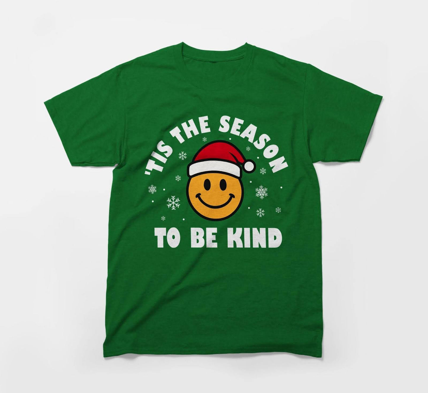 tis the season santa snowflakes green